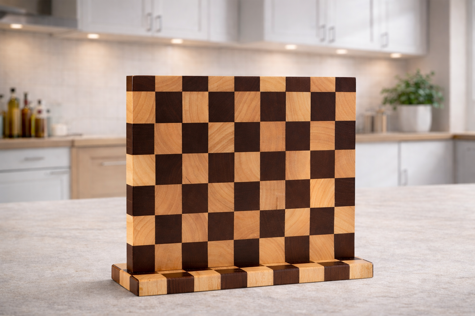 Porte-couteau magnétique en bois d’acacia